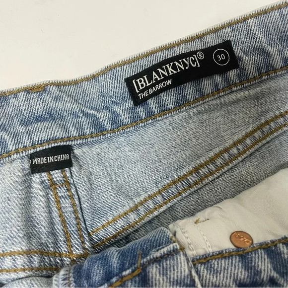 Blank NYC Barrow Vintage High Rise Cutoff Denim Jean Short After Shock Size 30 - Picture 2 of 9